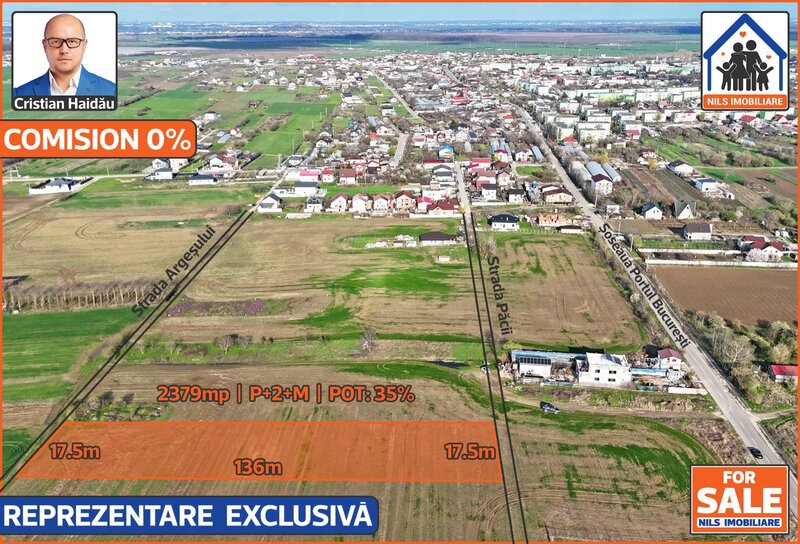 1 Decembrie - Ilfov De vanzare: Teren intravilan 2379mp