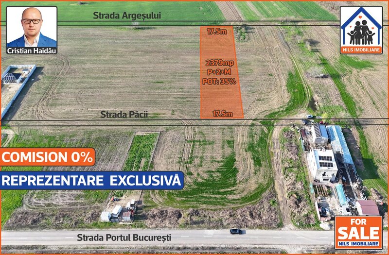 1 Decembrie - Ilfov De vanzare: Teren intravilan 2379mp